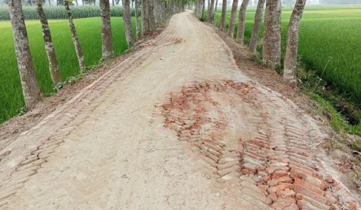 শেরপুরে দশ লাখ টাকার রাস্তা নির্মাণের এক সপ্তাহে ধস শেরপুরে দশ লাখ টাকার রাস্তা নির্মাণের এক সপ্তাহে ধস